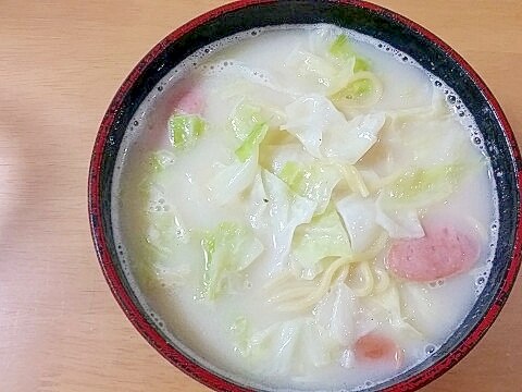 市販のだしで☆ちゃんぽん